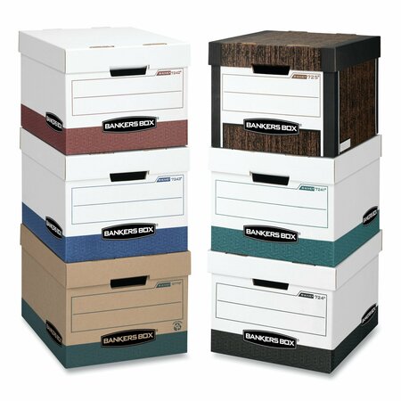 Bankers Box Storage Boxes, W/Lift-Off Lids, PK12 00725